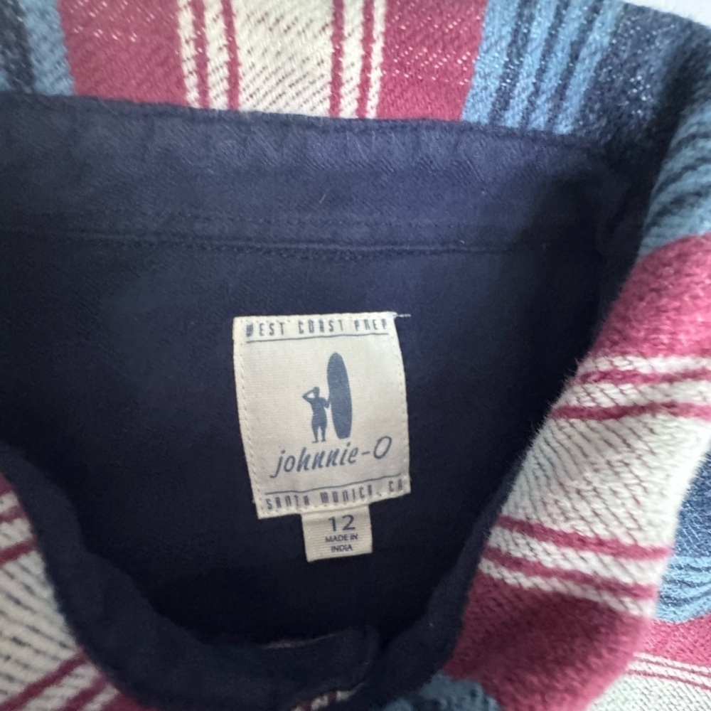Johnnie-O Boys' Escondido Jr. Shacket Boys Size 12 - Picture 3 of 4